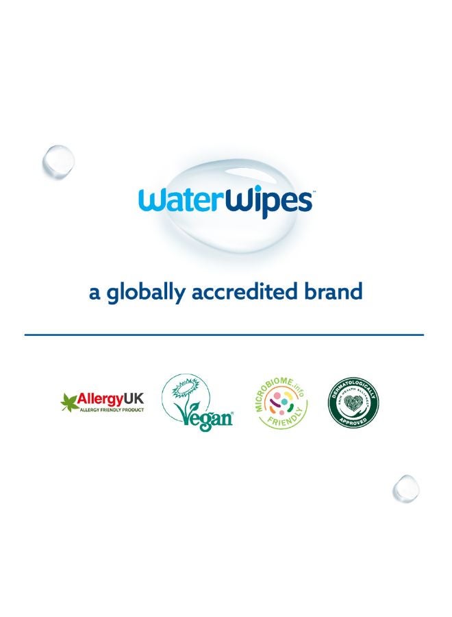 WaterWipes - Original Plastic Free Baby Wipes, 720 Wet Wipes, 99.9% Water Based And Unscented For Sensitive Skin Pack of 12 - Image 1
