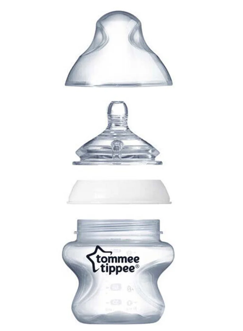 tommee tippee Closer to Nature Baby Bottle Teats, Breast-like, Anti-colic valve, Soft Silicone, Vari-Flow, Pack of 2