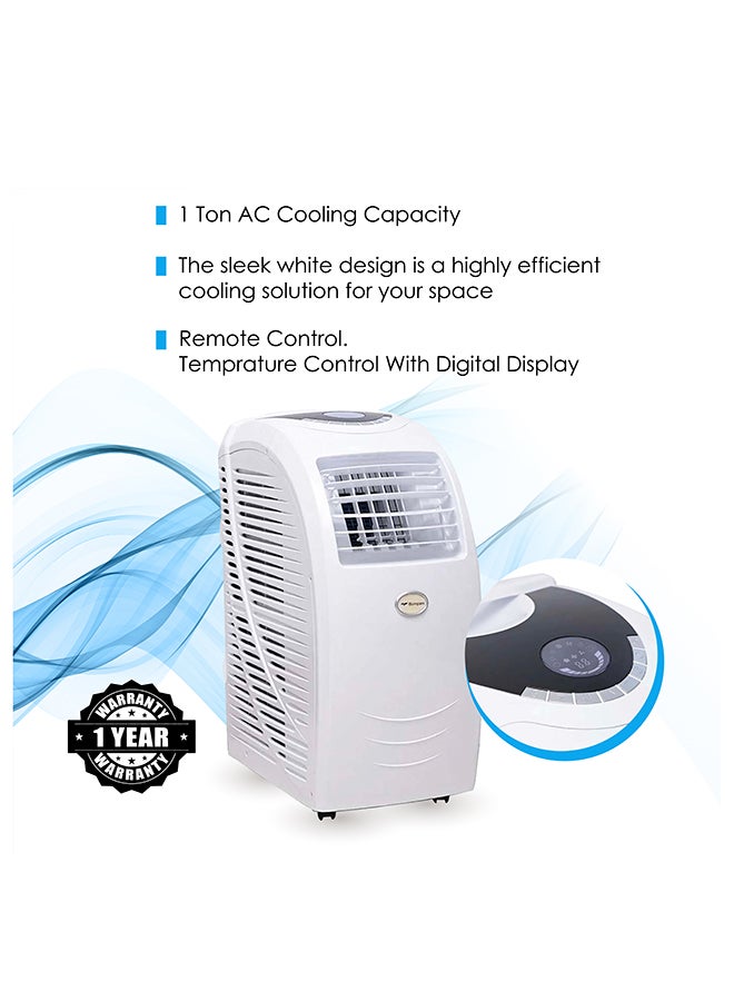 Bompani 12000 Btu Portable Ac - White With Rotary Compressor, Tropicalized T3, Digital Display, Remote Control, Window Connector Kit, One-Year Warranty, 5-Year Compressor Warranty BO1200 White  - Image 2
