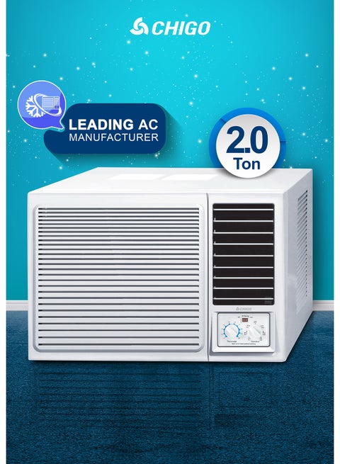2 Ton Window AC | 24000 BTU | High-Efficiency Rotary Compressor | T3 Climate | Low Noise | R410a Refrigerant  | Energy-Efficient Cooling for Extreme Heat CWA24CO White CWA24CO White
