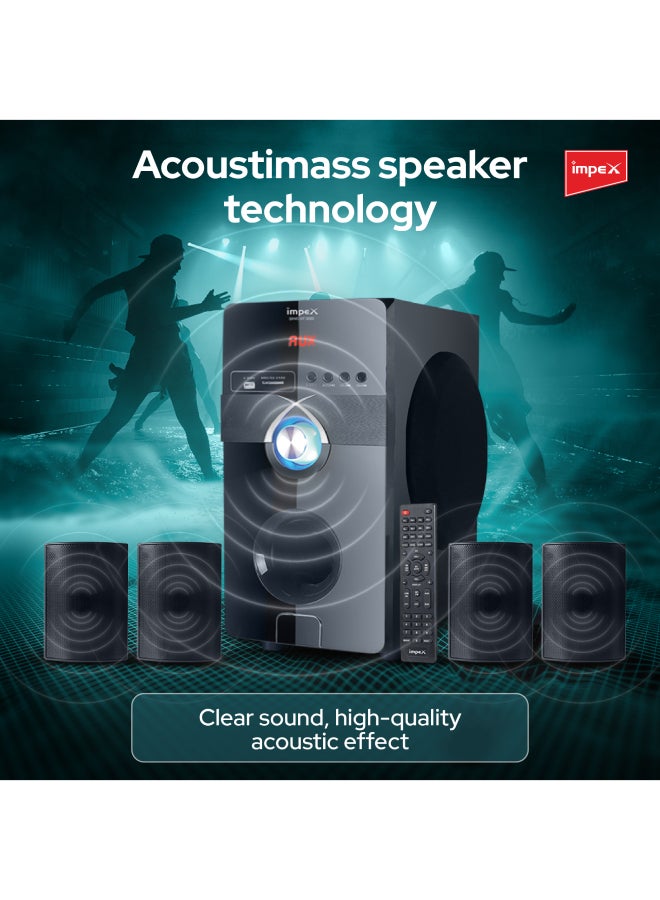 Impex - 5.1Ch Multimedia Speaker System HT 5106 Black - Image 1