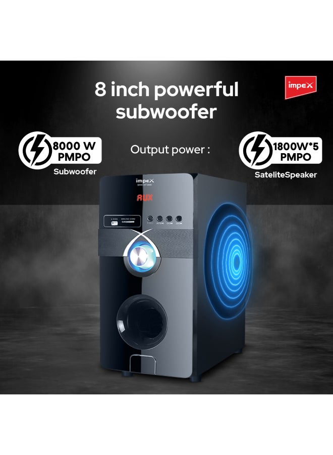 Impex - 5.1Ch Multimedia Speaker System HT 5106 Black - Image 1