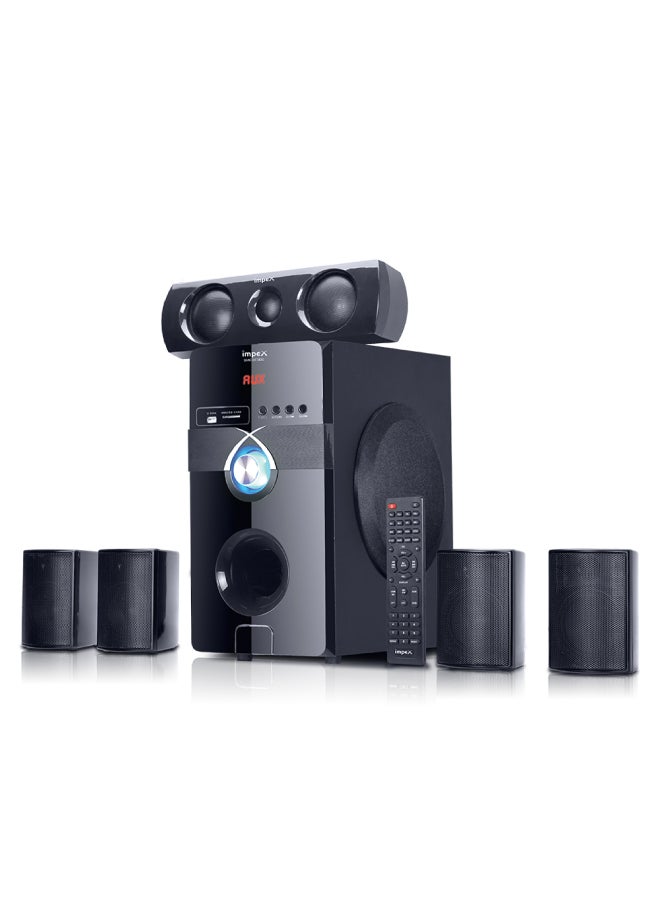 Impex - 5.1Ch Multimedia Speaker System HT 5106 Black - Image 1
