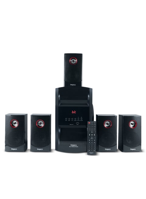 Multimedia Speaker 5.1 | 14000W (PMPO) | Subwoofer 50W & Satellite Speakers 18W x5 | Multi-Channel Digital Amplifier | MP3 & WMA Music Support | FM Radio | 8" Subwoofer | Acoustimass Technology HT5103 Black