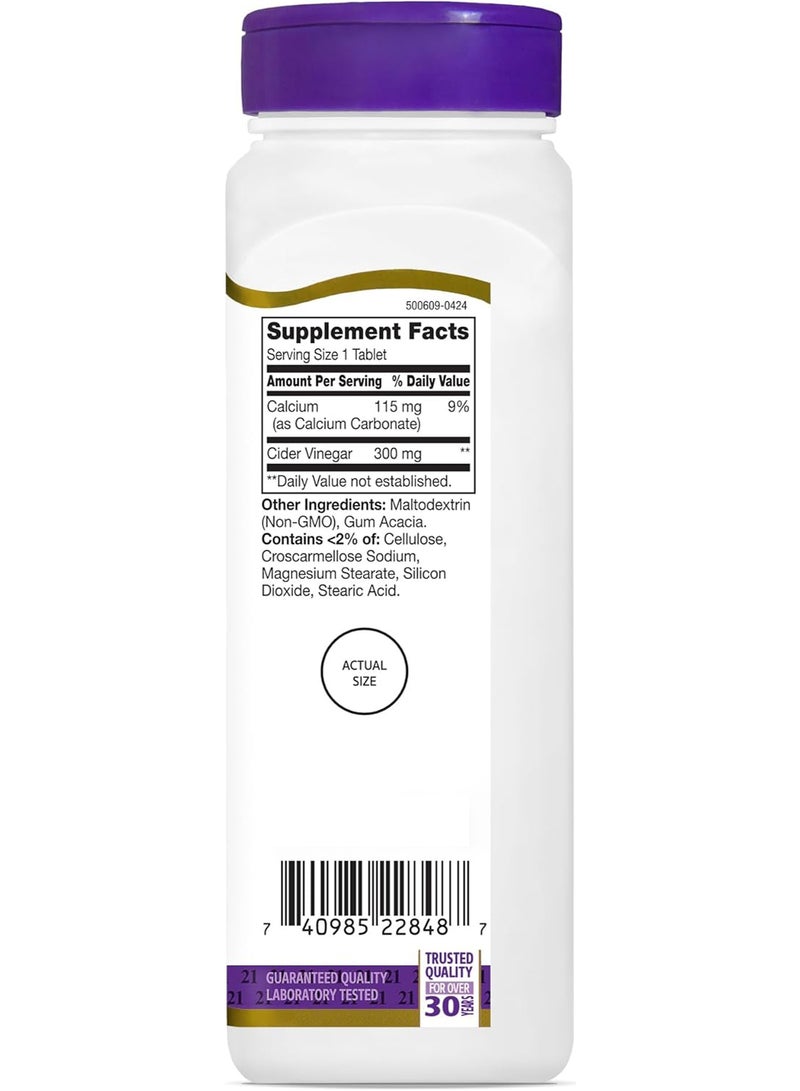 21st Century Apple Cider Vinegar 300mg - 250 Tablets - Image 2