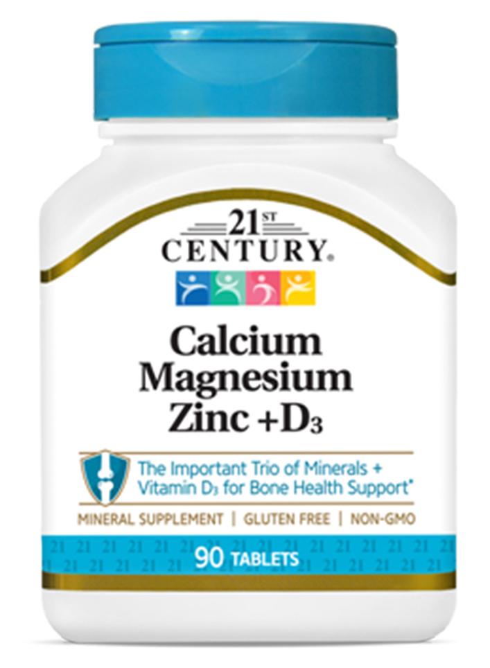 21st Century Calcium Magnesium Zinc Plus Vitamin D3 90 Tablets - Image 1