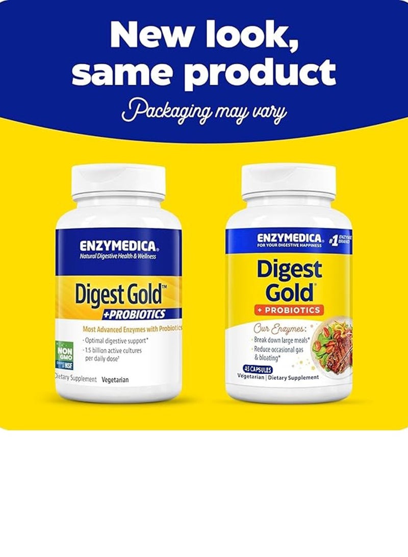 ENZYMEDICA - Digest Gold Plus Probiotics 45 Caps - Image 1