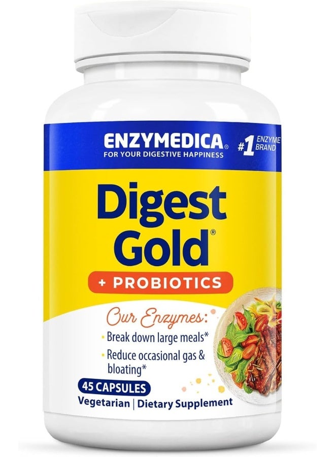 ENZYMEDICA - Digest Gold Plus Probiotics 45 Caps - Image 1