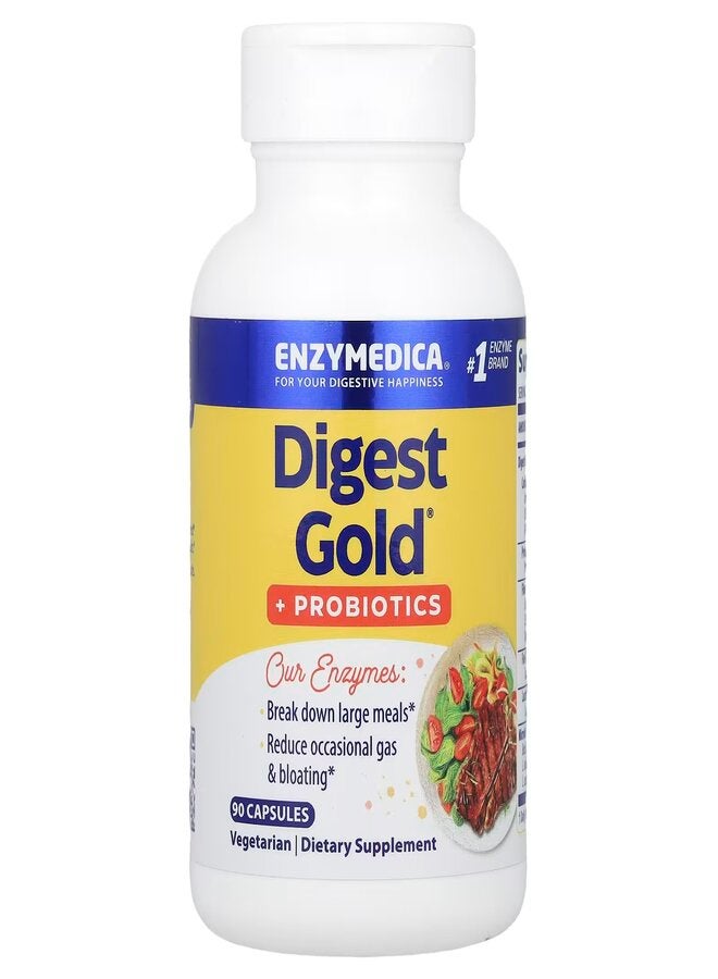 ENZYMEDICA Digest Gold Plus Probiotics 90 Caps  - Image 1
