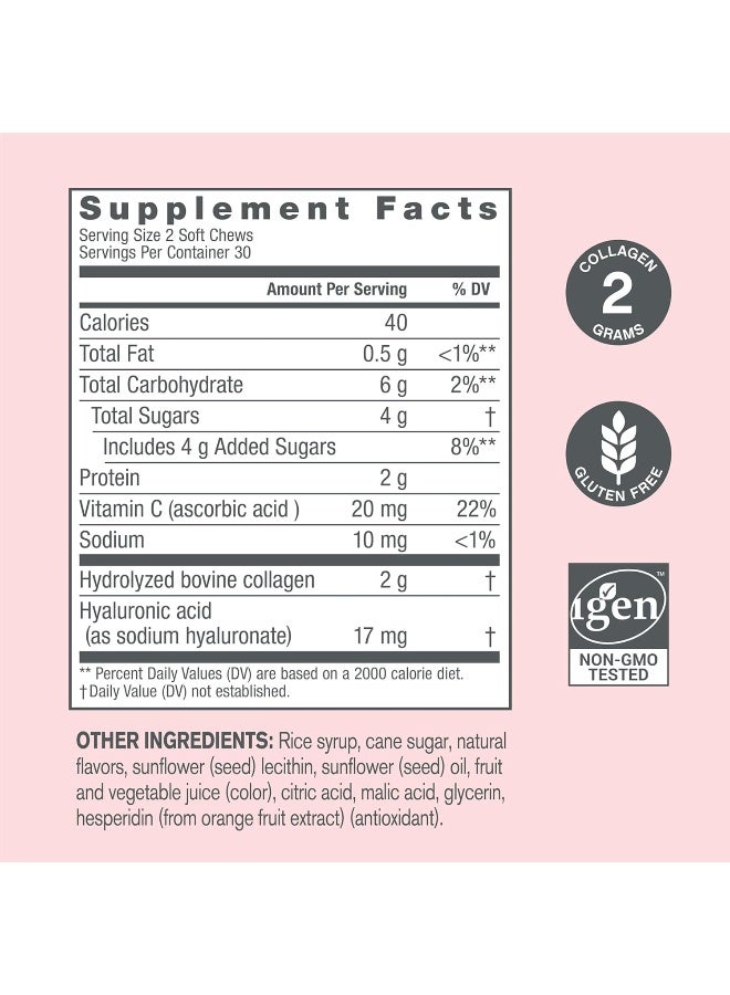 NEOCELL Collagen Beauty Soft Chews, Fruit Punch, 60 Soft Chews - Image 2