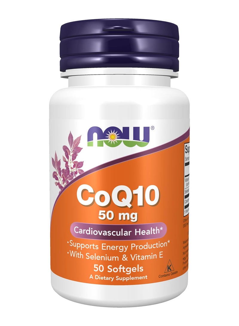 Now Foods CoQ10 50 mg 50 Softgels  - Image 1