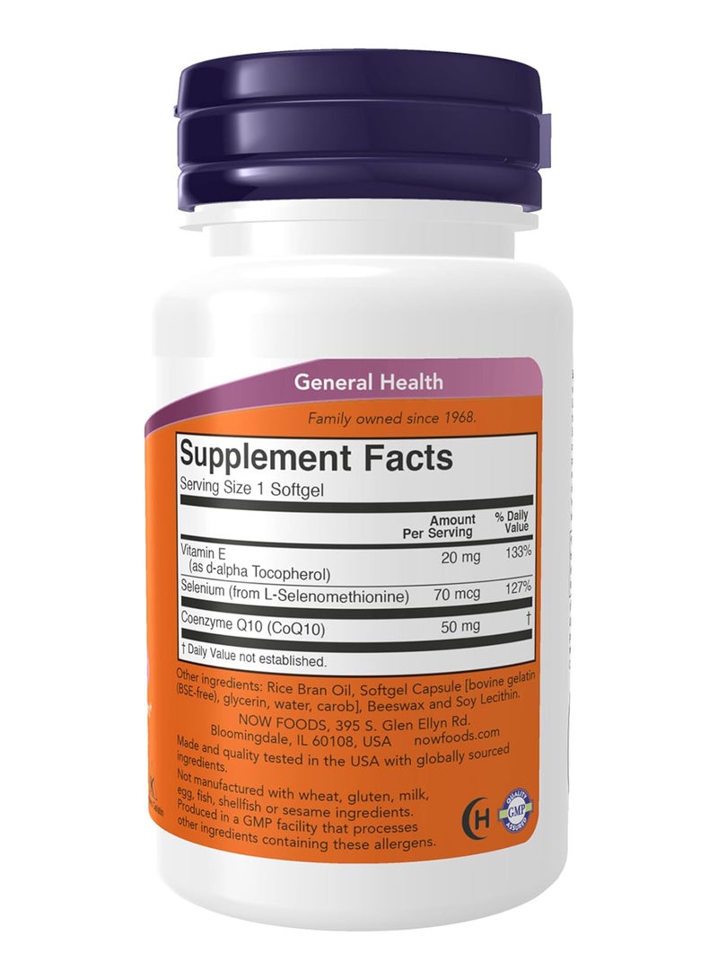 Now Foods CoQ10 50 mg 50 Softgels  - Image 2