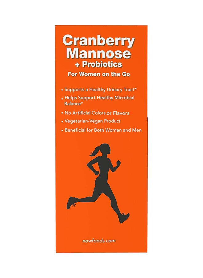 Now Foods Cranberry Mannose + Probiotics, For Women On The Go, 24 Packets, 0.21 oz (6g) Each Packaging May Vary - Image 3