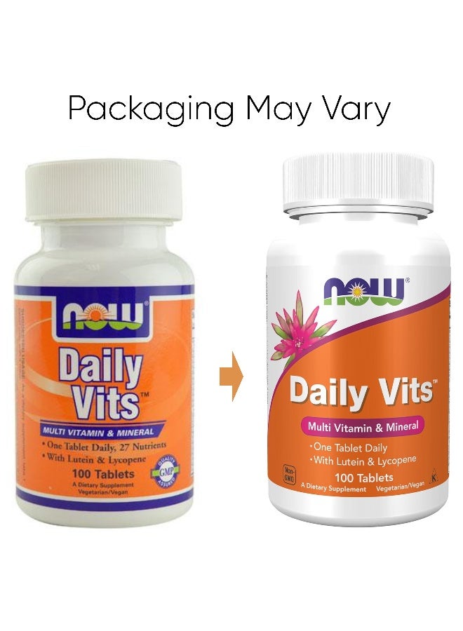 Daily Vits, Multi Vitamin & Mineral, 100 Tablets Packaging May Vary