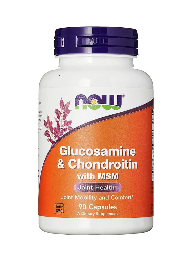 Now Foods Glucosamine & Chondroitin With Msm 90 Capsules - Image 1