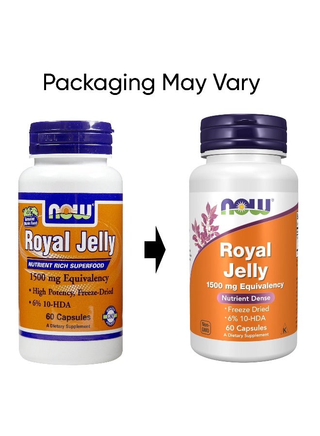 now Royal Jelly Nutrient Dense 1500Mg 60 Capsules - Image 2