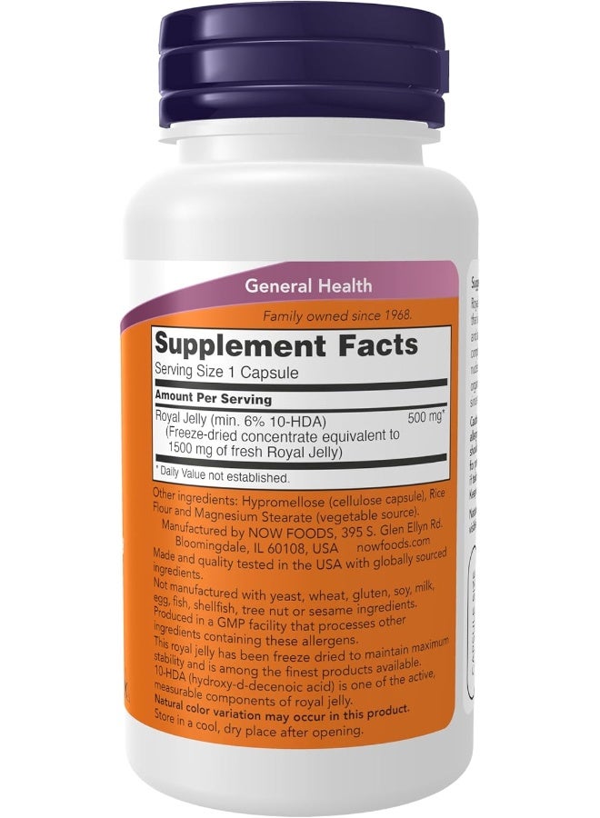 now Royal Jelly Nutrient Dense 1500Mg 60 Capsules - Image 3