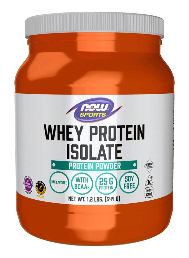 Now Foods Whey Protein Isolate, Protein Powder,Unflavored 1.2 LBS  - Image 1