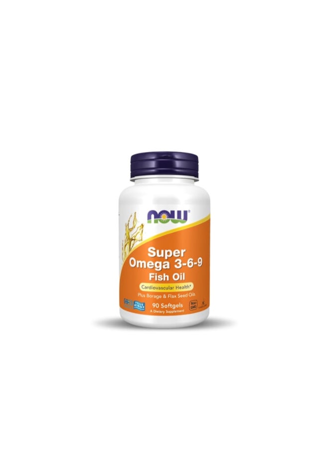 Now Foods Super Omega 3-6-9 90 Softgels  - Image 1