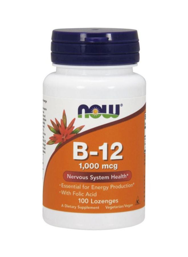 Now Foods B-12 1000Mcg Dietary Supplement - 100 Lozenges - Image 1