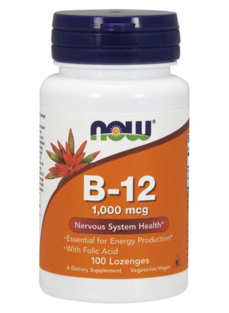 ناو فودز مكمل غذائي بفيتامين B-12 بتركيز 1000 ميكروجرام - 100 قرص مص - Image 1