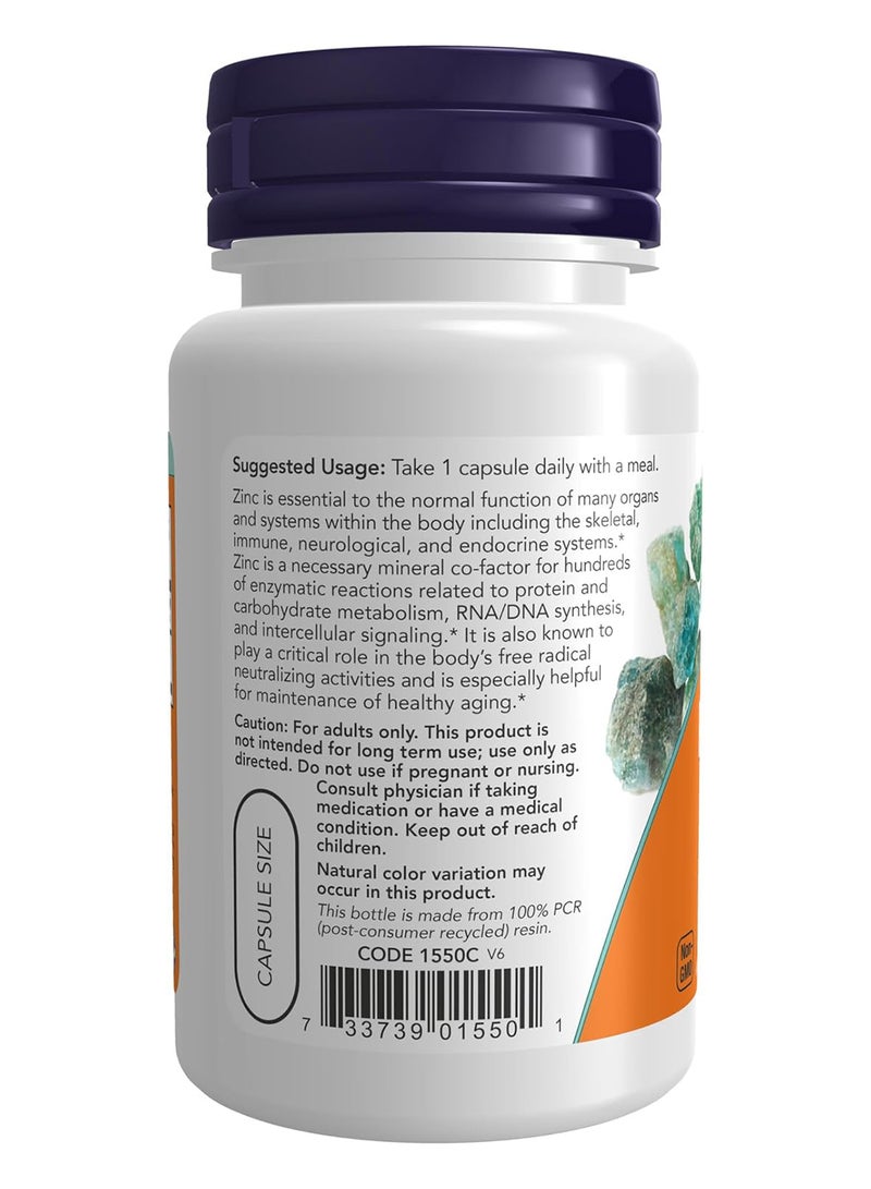 Now Foods Zinc Picolinate 50mg 60 Veg Capsules  - Image 3