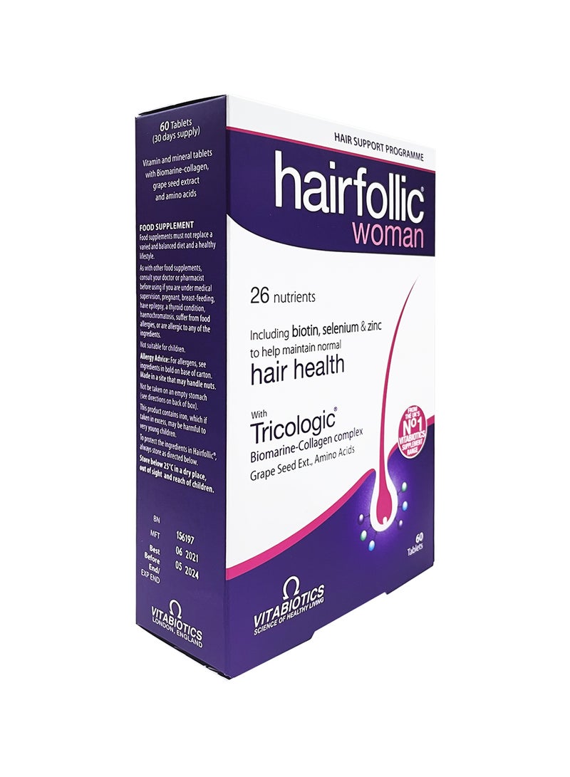Vitabiotics Hairfollic Woman 60 Tablets - Image 2