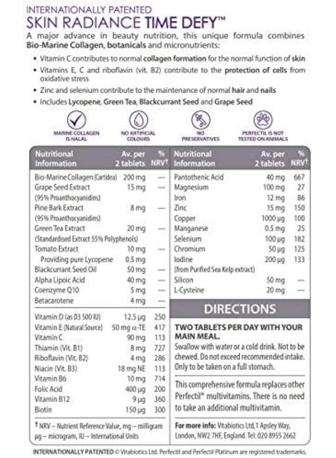 Vitabiotics Perfectil Platinum Skin Radiance - 60 Tablets  - Image 2