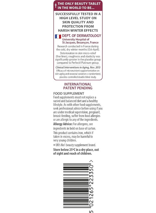 Vitabiotics Perfectil Platinum Skin Radiance - 60 Tablets  - Image 3