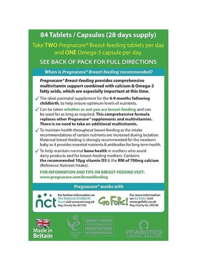 Vitabiotics Pregnacare Breastfeeding MultiVitamins  Dual Pack 84 Tablets/ Capsules - Image 4