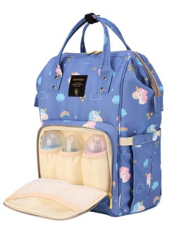 Sunveno Diaper Bag Soft And Comfortable Padded Shoulder Straps - Unicorn Blue  - Image 3