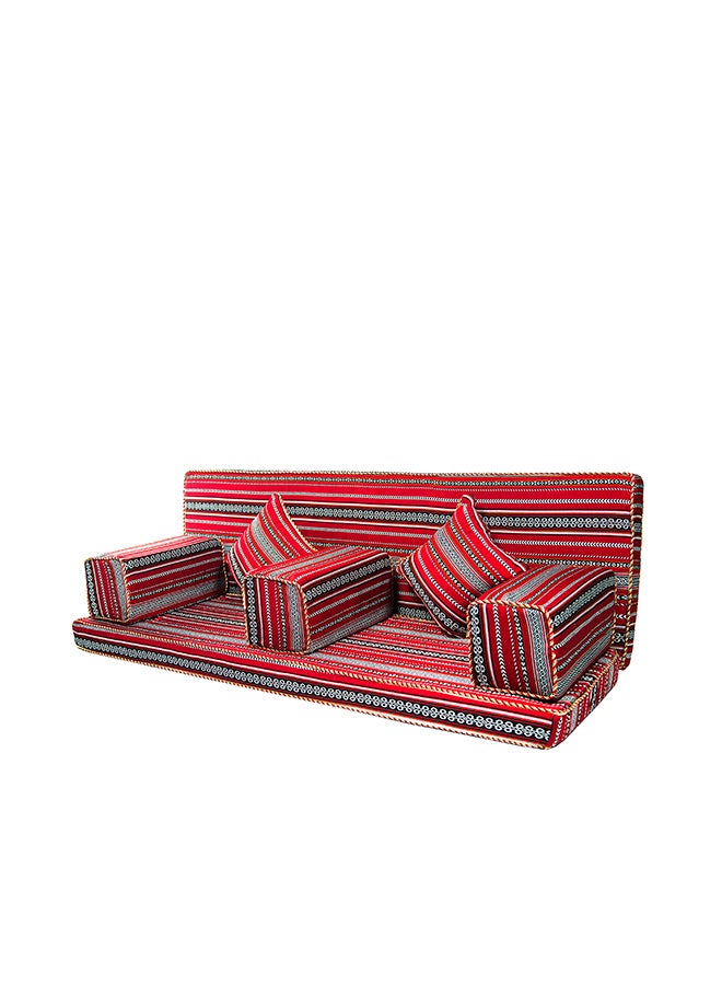 Comfy 7-Piece Folding Majlis Sofa Set Red 2meter - Image 2