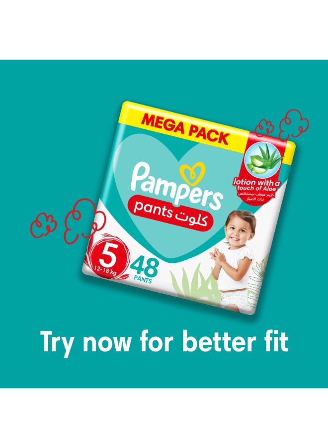 Pampers - Aloe Vera Taped Diapers Size 5+ Giant Pack 58 Count - Image 1