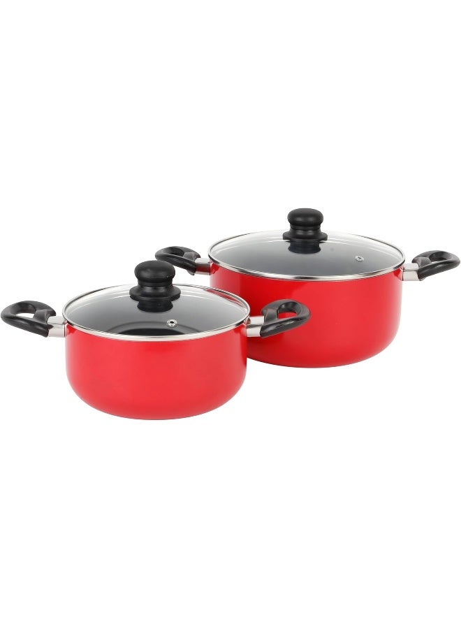 Royalford Aluminum Nonstick Cookware Set 8 Pcs, Assorted Color Assorted color 53.5x15.5x31cm
