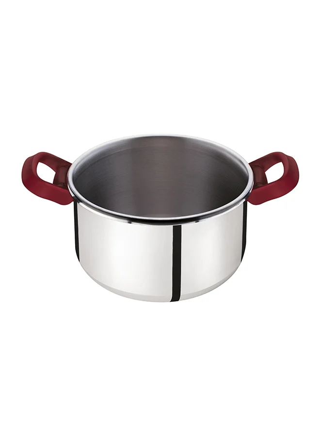 Tefal TEFAL Pressure Cooker | Clipso Precison 10 L | Stainless Steel | 2 Cooking Programs | Foldable Handles | Made in France | 2 Years Warranty | P4411562 Red and Silver 10.0Liters