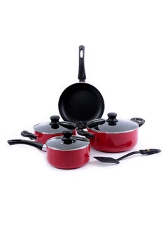 Royalford 8Pcs Set Non-Stick Cookware Set Cd Bottom Pfoa Free All Cook Types Multicolor 20 cm  - Image 2