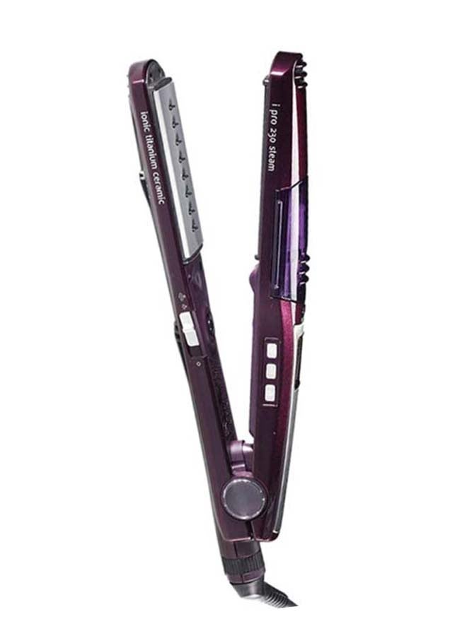 BaByliss Hair Straightener I Pro 230 Steam | Wet and Dry Hair Straightener | Nano Titanium Ceramic Coating | I-Temperature Technology, 360° Surround Steam Purple - Image 1