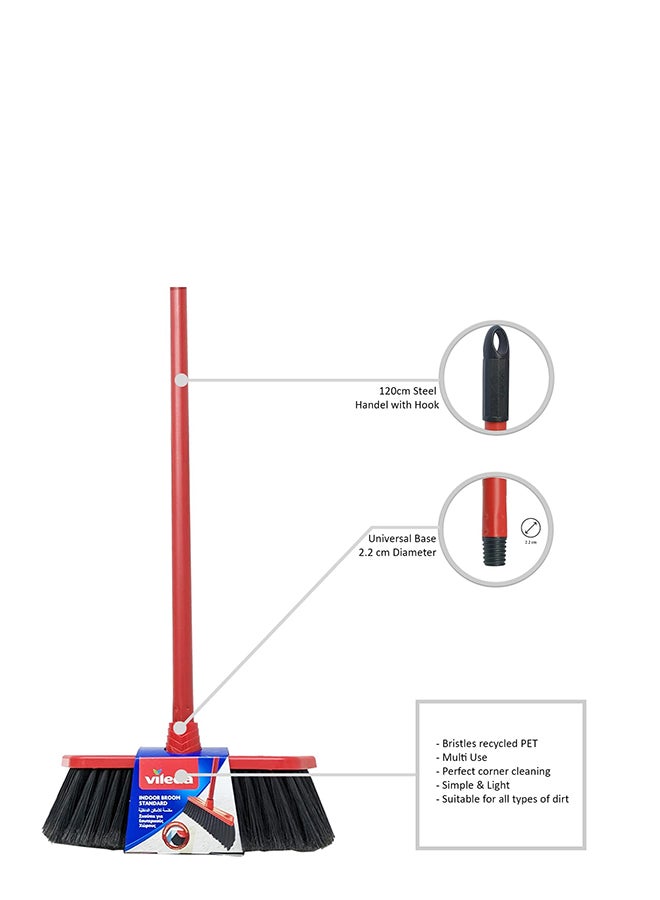 Vileda Indoor broom Standard Red/Black 30 x 5 x 140cm - Image 4