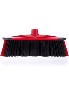 Vileda 3 Motion Indoor Floor Broom with Stick Three Different Fiber Types Strong Bristles, Multi-Purpose Rubber Broom Light Red/Black 30 × 6 × 139cm  - Image 3