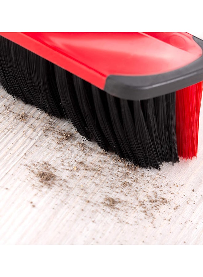 فيليدا مكنسة 3 أكشن، 3 مناطق شعيرات لالتقاط الغبار الناعم والشعر والفتات، أداء Ecofibre لنتيجة أنظف – قطعة واحدة | مثالية لـكنس الغبار والفتات والشعر على الأرضيات الداخلية مع تنظيف يومي قوي أحمر وأسود - Image 3