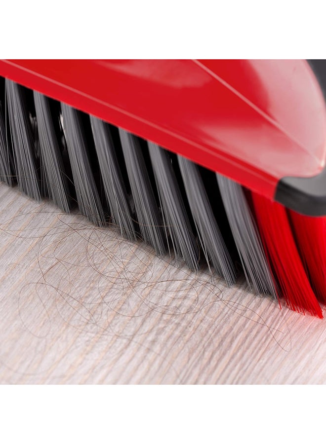 فيليدا مكنسة 3 أكشن، 3 مناطق شعيرات لالتقاط الغبار الناعم والشعر والفتات، أداء Ecofibre لنتيجة أنظف – قطعة واحدة | مثالية لـكنس الغبار والفتات والشعر على الأرضيات الداخلية مع تنظيف يومي قوي أحمر وأسود - Image 2