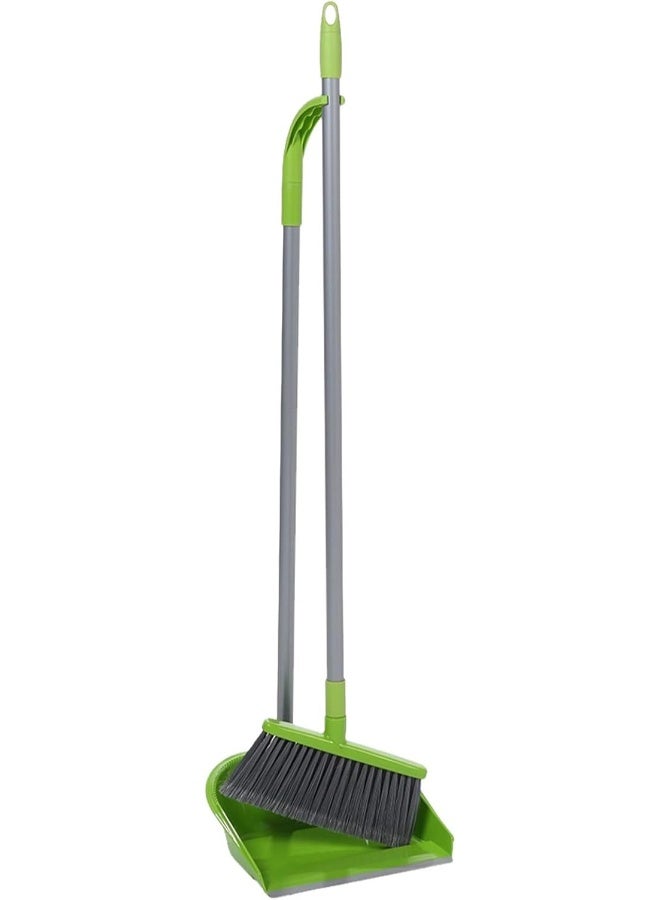 3M 2-Piece Dustpan And Broom Set Silver/Green 3meter  - Image 4