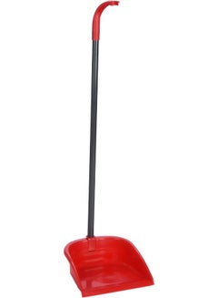 Vileda Long Handle Dustpan - Convenient Dust Attachment, Back Pain Free, Ergonomic Length, Effective Dirt Collection, Space Saving Design Red/Black 24.5 × 25 × 97cm  - Image 2