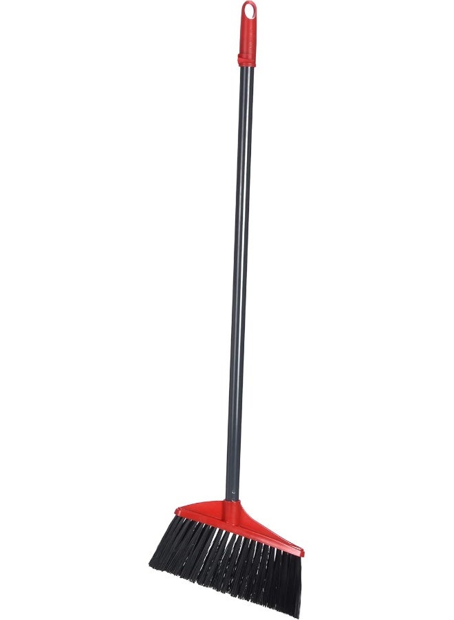 Vileda - Long Handle Dustpan - Convenient Dust Attachment, Back Pain Free, Ergonomic Length, Effective Dirt Collection, Space Saving Design Red/Black 24.5 × 25 × 97cm - Image 1