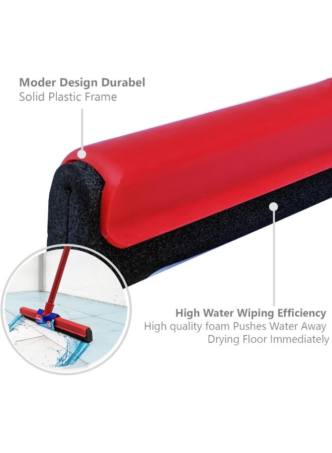 Vileda - Vileda Classic Floor Wiper With Stick Red 42W x 130Hcm - Image 1