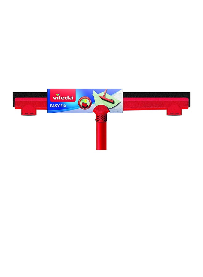 Vileda Floor Wiper Easy Fix 42 CM with a Stick, Cloth Fix Slot, High water Wiping Efficiency, Foam, 42 x 4 x 136 CM - Red Red 42cm - Image 4