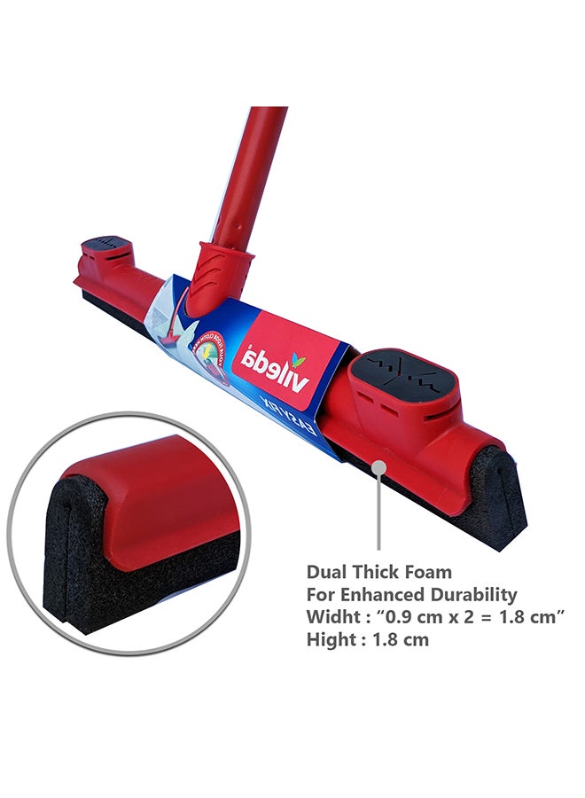 فيليدا ممسحة ارضيات سهلة التركيب بالعصا، كفاءة عالية في مسح المياه، فوم عالي الجودة 42سم - Image 4