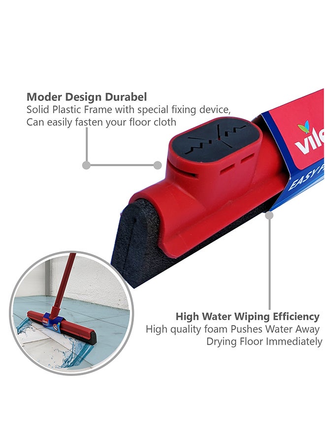 فيليدا ممسحة ارضيات سهلة التركيب بالعصا، كفاءة عالية في مسح المياه، فوم عالي الجودة 42سم - Image 3