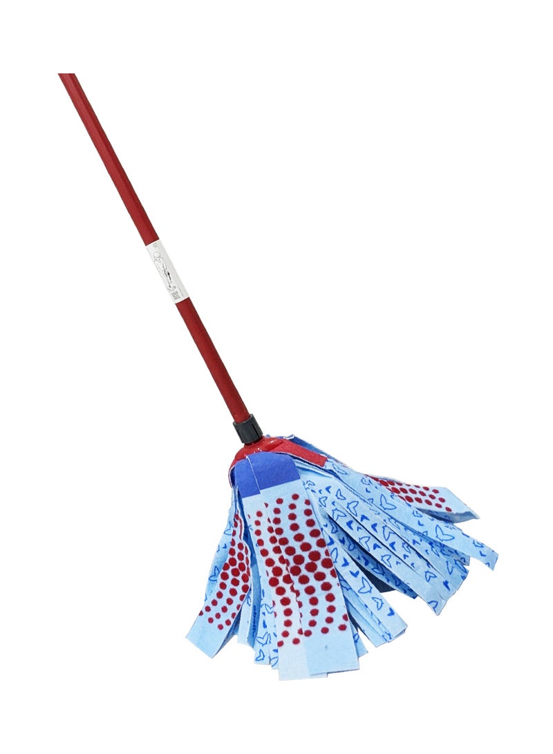 Vileda SuperMosio 3 Action Stick Floor Mop Multi Use, Red Stain Eraser Blue Microfiber 3D Red/Blue 14 × 7 × 157cm  - Image 1