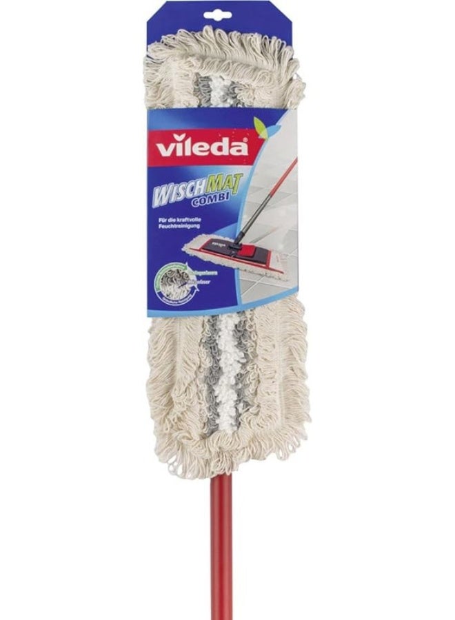 فيليدا ممسحة مسطحة من ActiveMax Lavatutto Micro &amp; Cotton، على شكل شبه منحرف، مقبض تلسكوبي، قدرة امتصاص عالية - Image 1